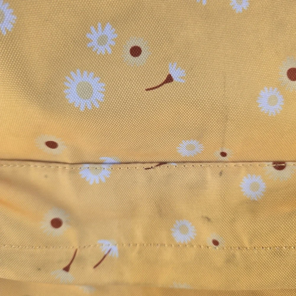 Yellow Daisy Floral Bee A Good Friend Canvas Backpack School Travel Bag